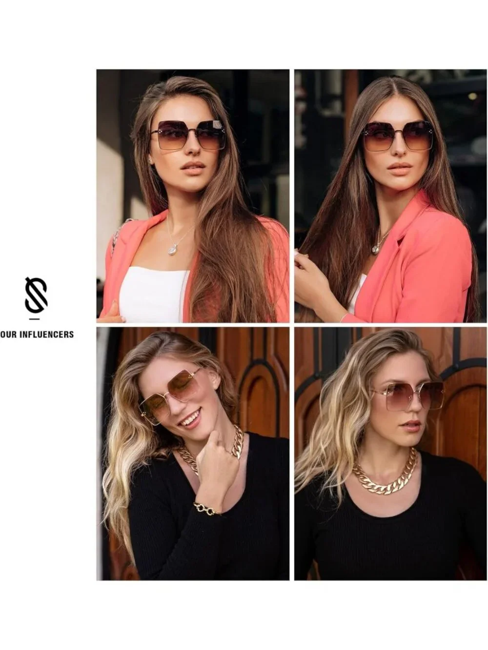 SOJOS Women's Trendy Square Sunglasses UV Protection Sunnies SJ1170 Purple